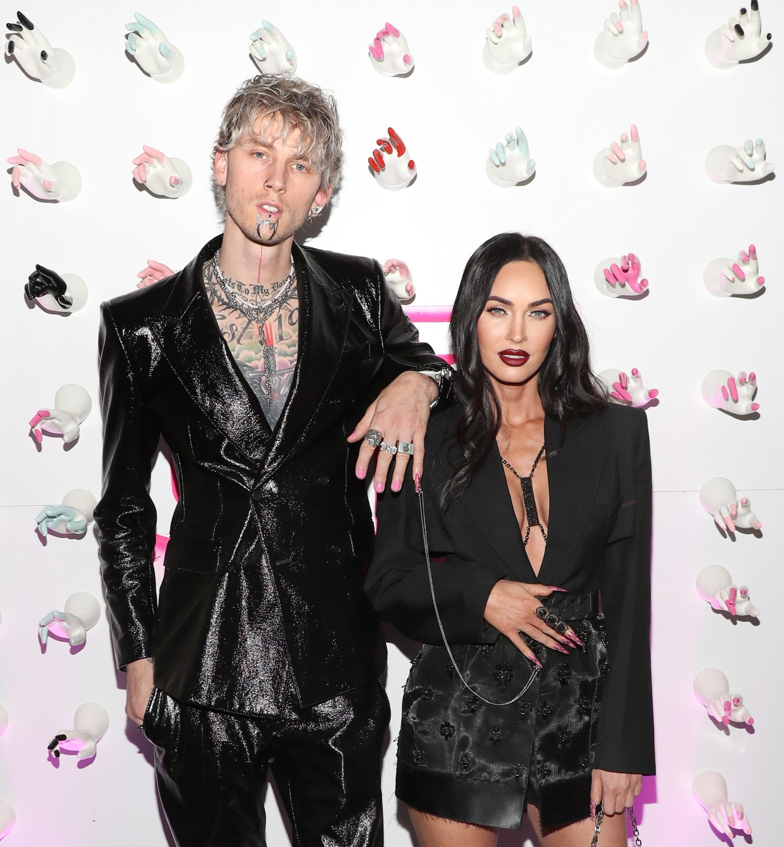Megan Fox and Machine Gun Kelly Twin in Matching Slump well with Jackets