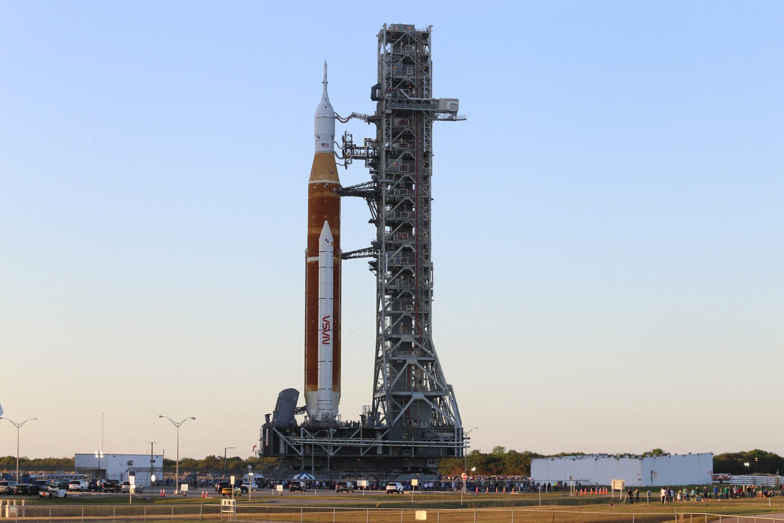 NASA’s Artemis 1 moon rocket heads help to the open pad tonight