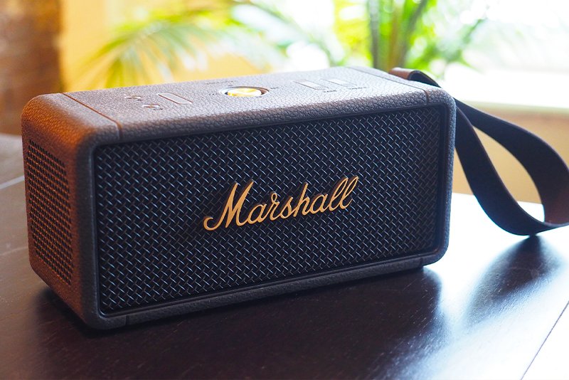 Marshall’s Middleton Bluetooth speaker is the corporate’s novel weatherproof flagship