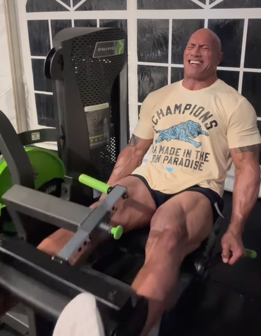 The Rock Shared a Imprint at His ‘Insanely Effective’ Leg Day Workout