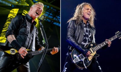 James Hetfield and Kirk Hammett debut unusual ESP and Gibson guitars in the start negate of M72 world tour